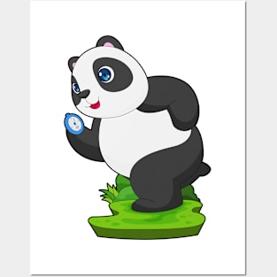 Panda Runner Stopwatch Running Posters and Art